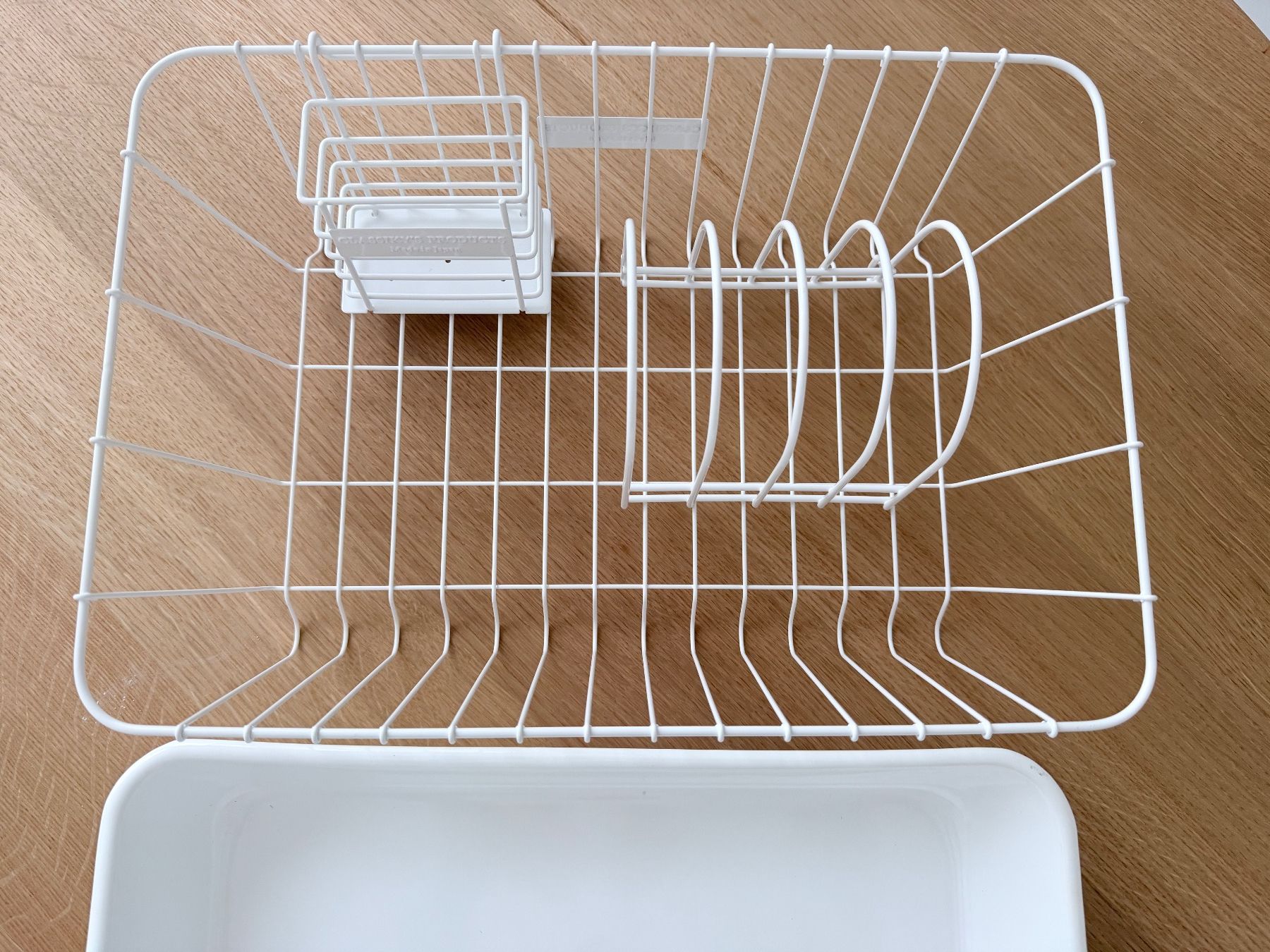 Cucine complete: White enamel DISH RACK - Made in Japan – Usato da Zürich venduto da derLaufderDinge 2