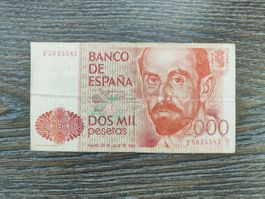 Spanien 2'000 Pesetas 1980 !!!!!!!