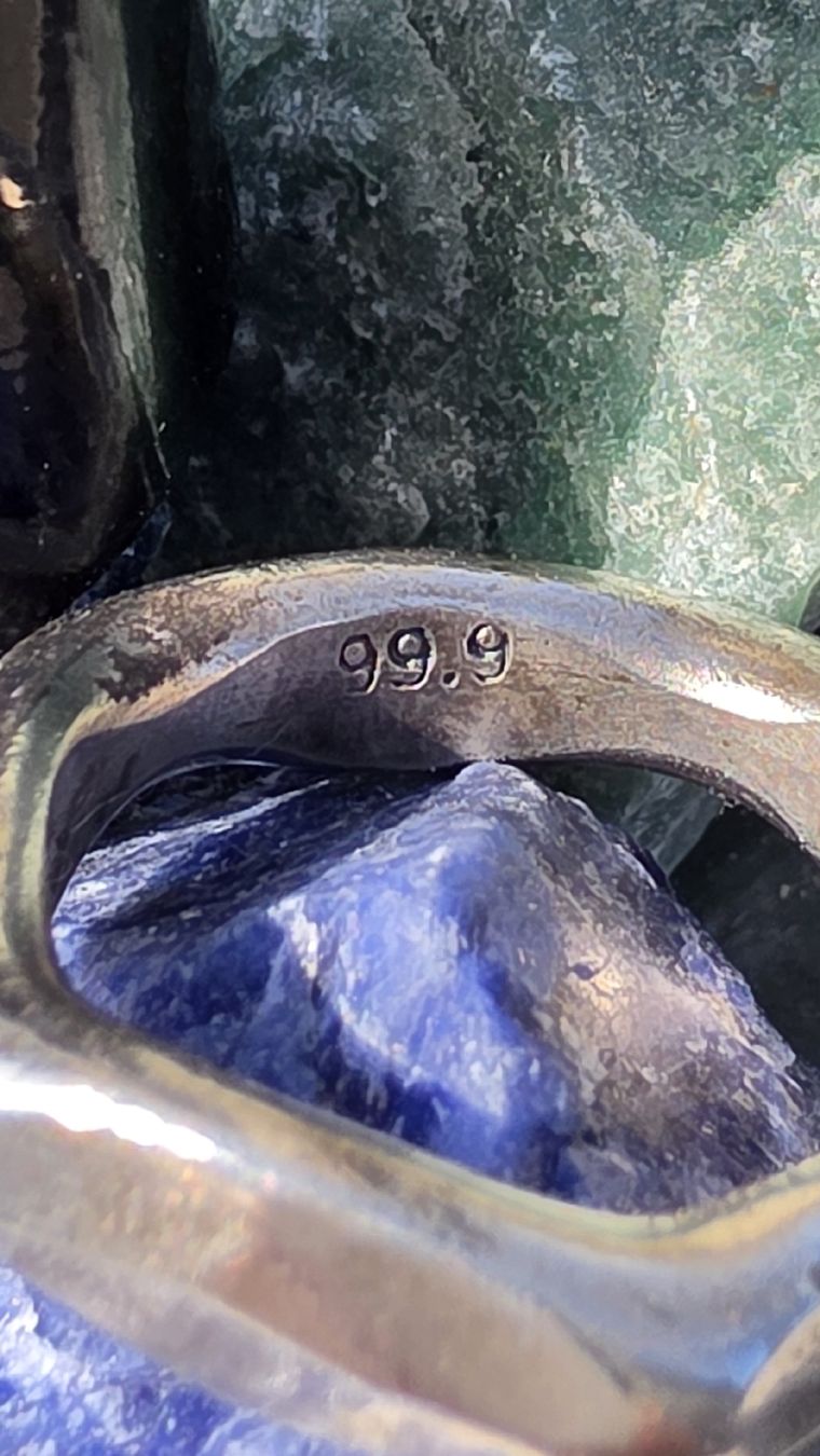 Anelli: Handemade Silberring 99.9 Feinsilber 5 eckiges Design – Nuovo (secondo la descrizione) da Fislisbach venduto da Eye-Arts 6
