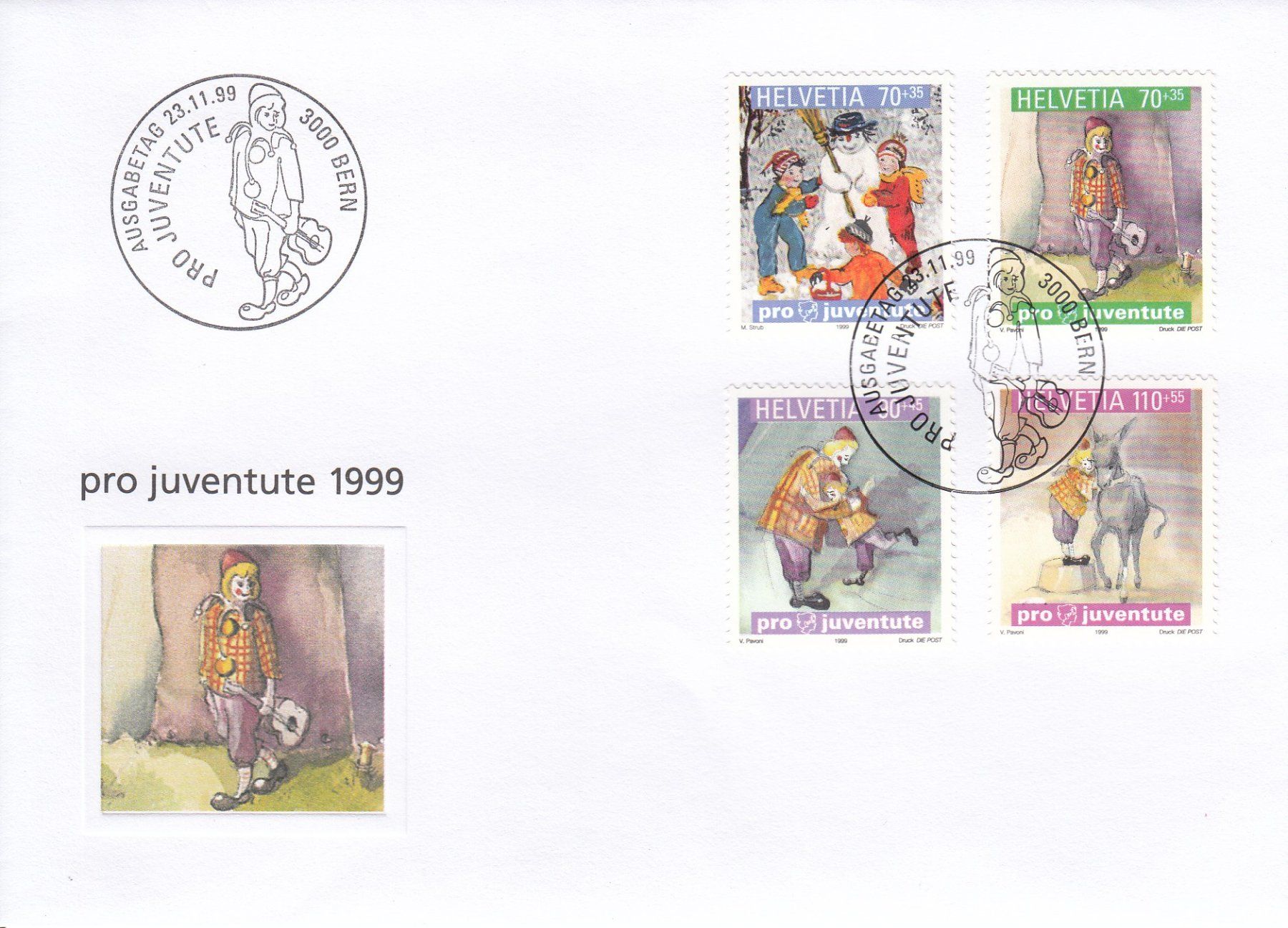 Tutti i francobolli: 1999 Pro Juventute  FDC – Usato da Spreitenbach venduto da Mustang_1105