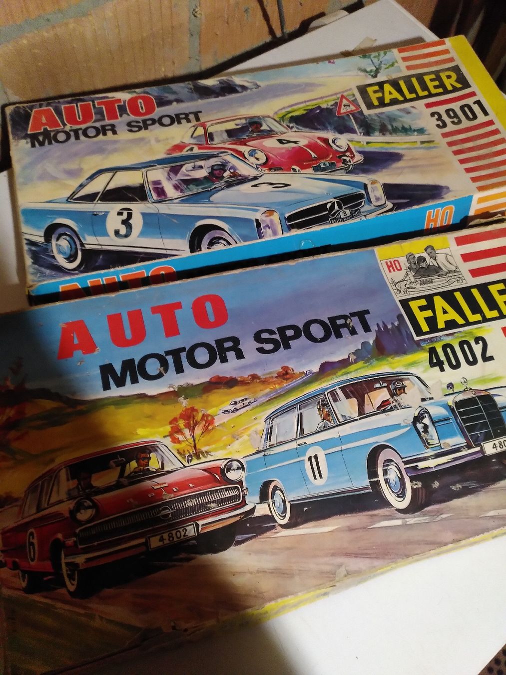 Faller Trains électriques: Auto Motorsport Faller zwei Alte Sets – Défectueux à schwarzenburg par schila8