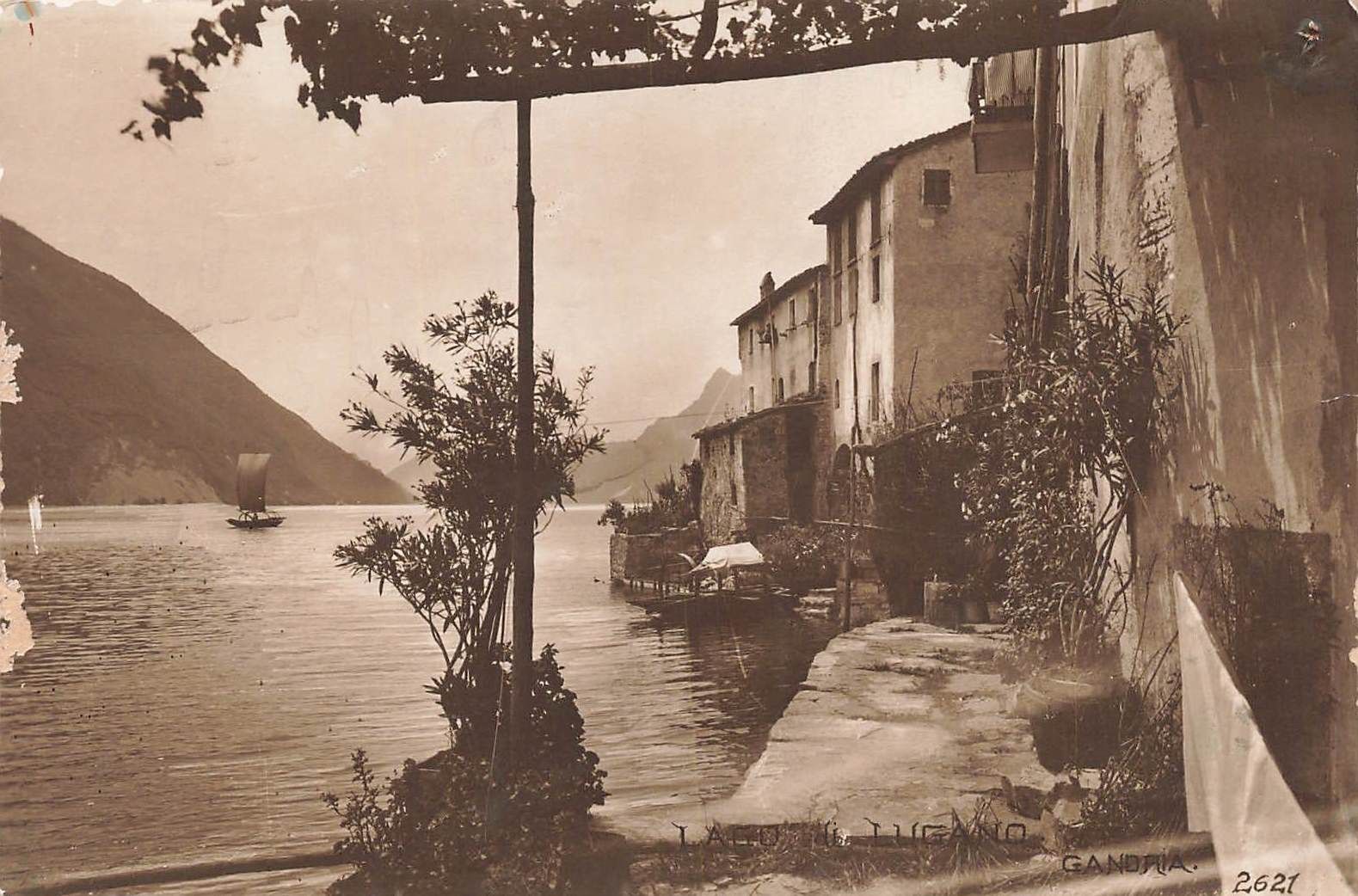 Ansichtskarten: Gandria lago di lugano – Gebraucht aus Biasca von Blenio71