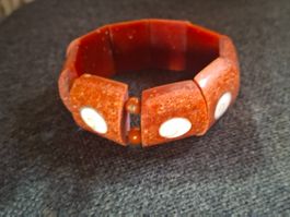 Grosse Korallen-Armband mit Shiva-Augen, 58 Gramm - M-L