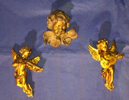 Engel-Trio in Gold Geigen- und Gitarrenengel