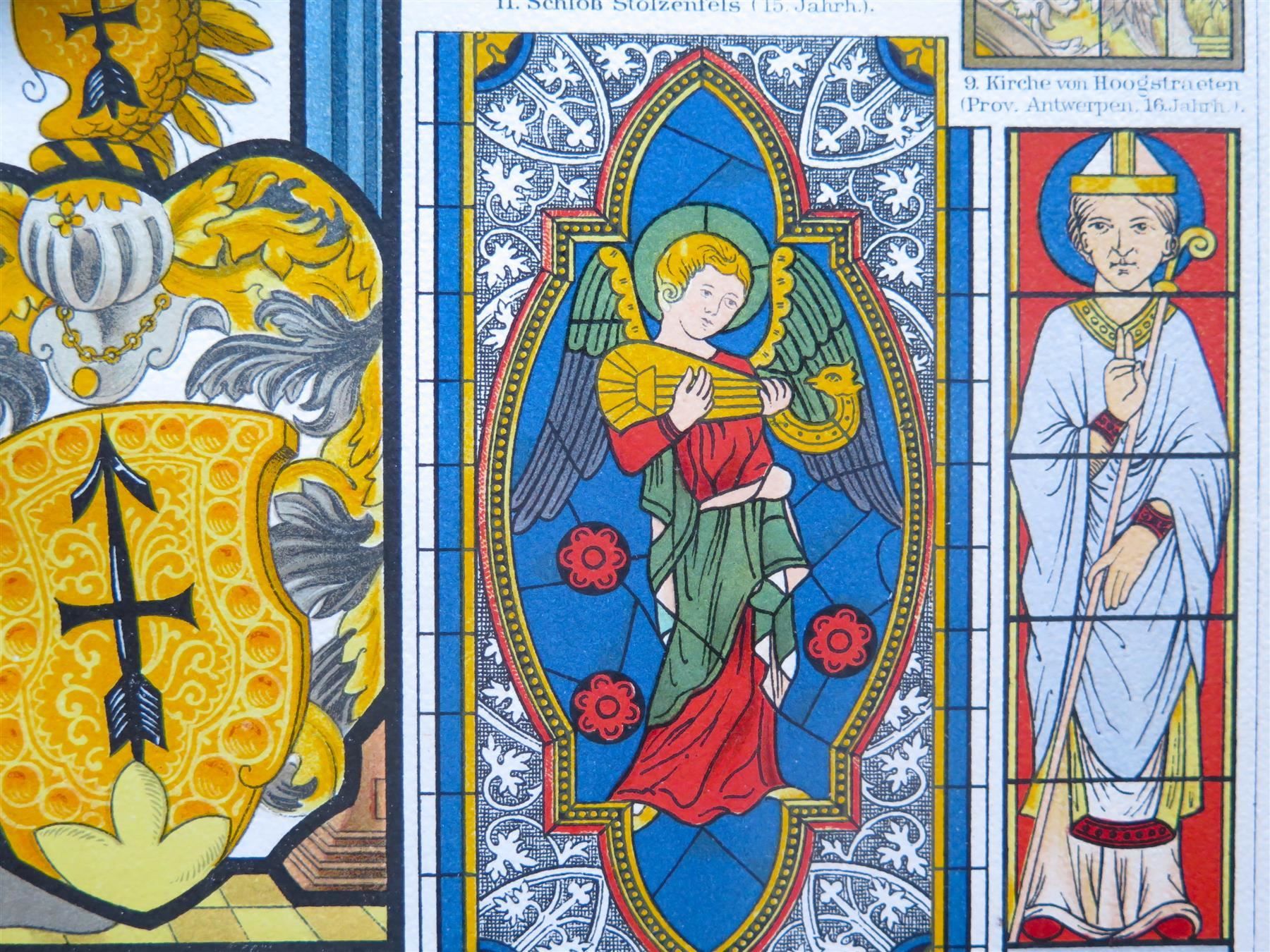 Poster & Bilder: GLASMALEREI Schautafel 1896 Vintage – Gebraucht aus Bern von Balzamico 2