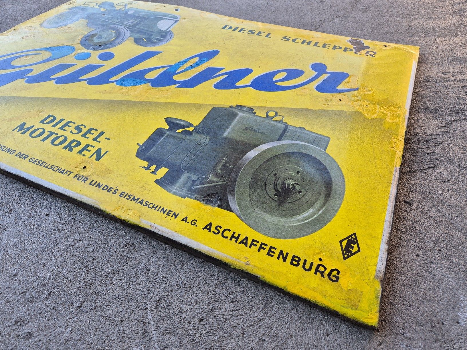 Insegne: Güldner Emailschild – Usato da Hitzkirch venduto da VintageForst 2