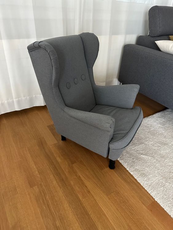 Ikea STRANDMON Kindersessel (Ohrensessel), Vissle grau Kaufen auf Ricardo