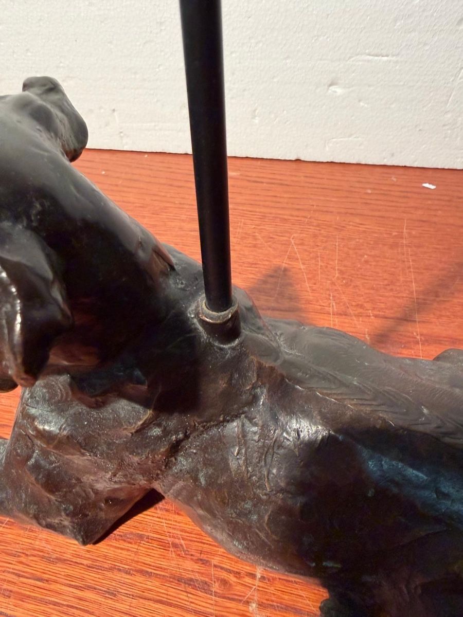 Statuette: Dog shaped door stop black cooper  – Usato da Lausanne venduto da artnouveau04 5