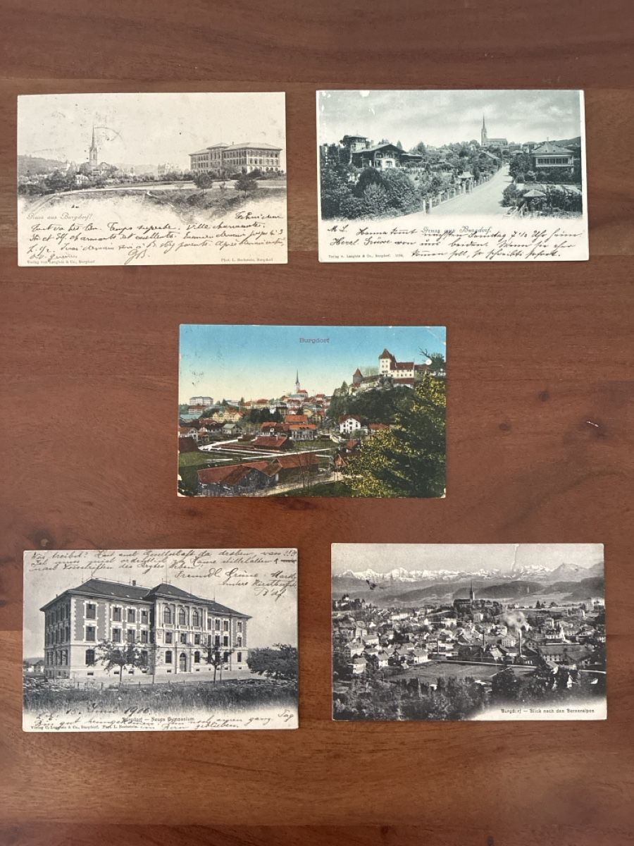 Ansichtskarten: 10 Ansichtskarten Schweiz von Burgdorf BE – Gebraucht aus Oftringen von Cla.vD.74