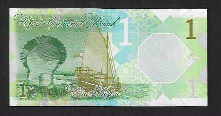 Banknoten: Qatar  1  Riyal  Bankfrisch – Neu (gemäss Beschreibung) aus Gordola von coinsandnotes 1