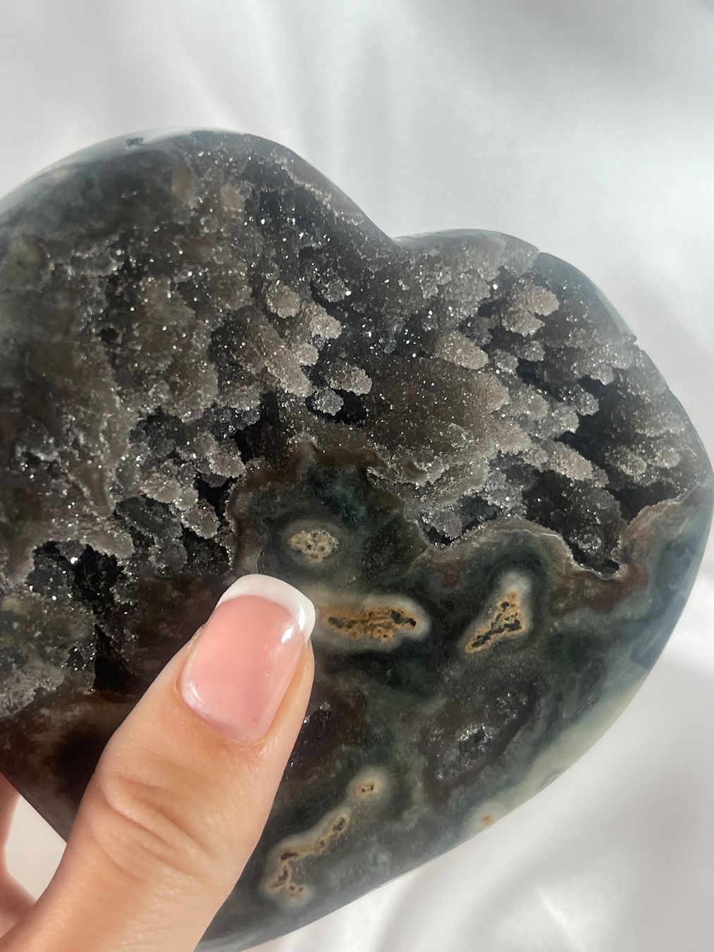 Minerali & Pietre curative: Amethyst Herz mit Stalaktiten – Nuovo e nell'imballaggio originale da Zürich venduto da unique2010 1