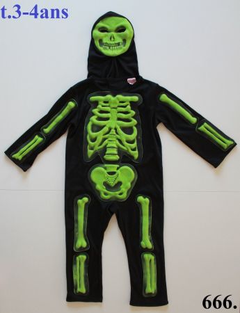 Costume squelette / Skelett t. 3 - 4 ans