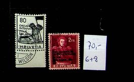 SUISSE SERVICES  2 TIMBRES OBLITÉRÉS OIR SBK 70.00 /U695