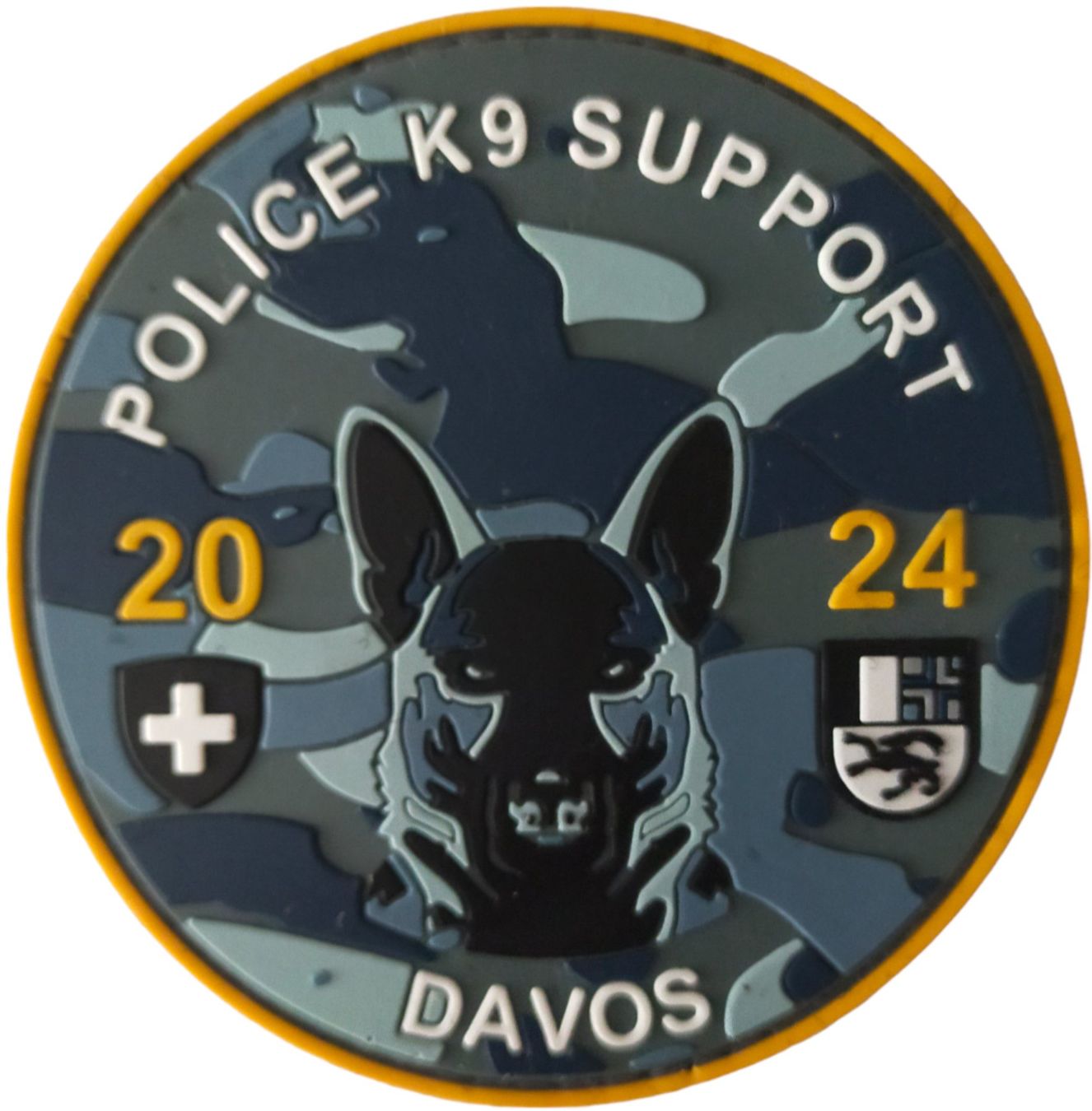 Swiss Placchette & Badge: Police K9 Support Davos Patch 2024 mit Klett. – Nuovo e nell'imballaggio originale da Emmenbrücke venduto da F.ingl-1947