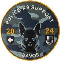 Police K9 Support Davos Patch 2024 mit Klett.