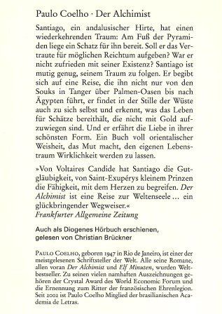 Bücher: Der Alchimist - Coelho Paulo – Neu und originalverpackt aus Mauren von Yeelen 2
