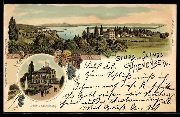 Cartes postales: Litho Arenenberg, Schloss Arenenberg, Pa – D'occasion à Berlin par bartko-reher