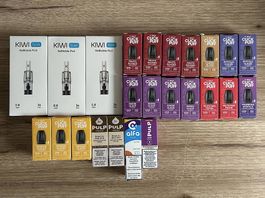 X-Bar Click&Puff & Kiwi pods, diverse Sorten, Neu! 