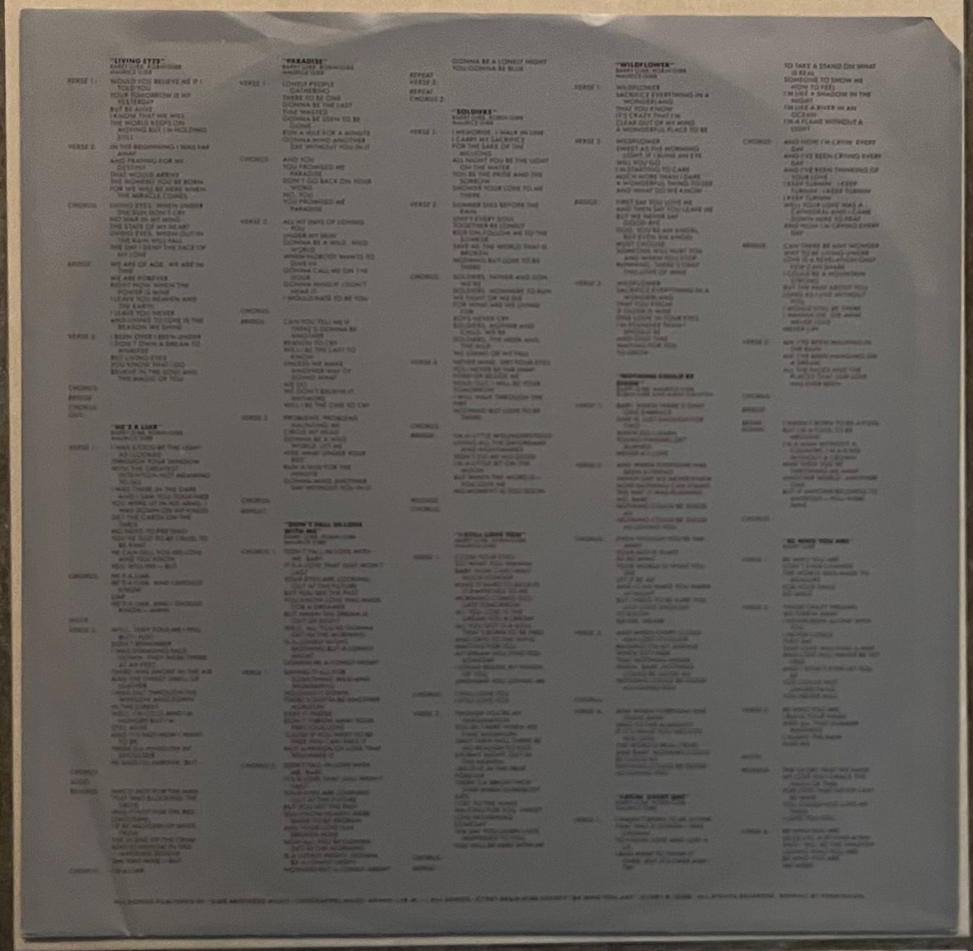 Dischi in vinile: BEE GEES - LIVING EYES - 33 Tours – Usato da Bussigny venduto da vinyl-pas-cher 5