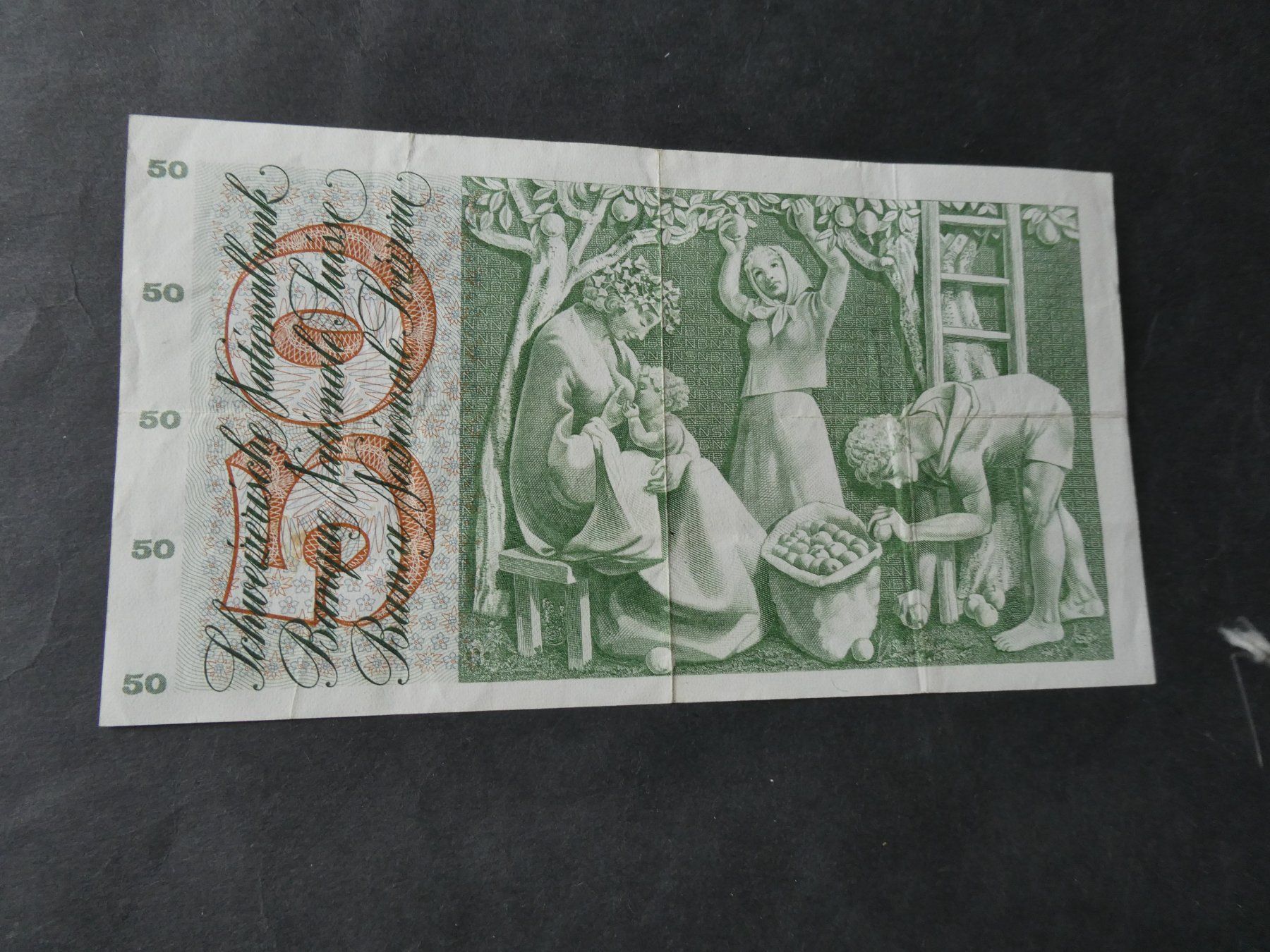 Banknoten: Schweiz 1974, 50 Franken – Gebraucht aus Hinterforst von rohusri 1