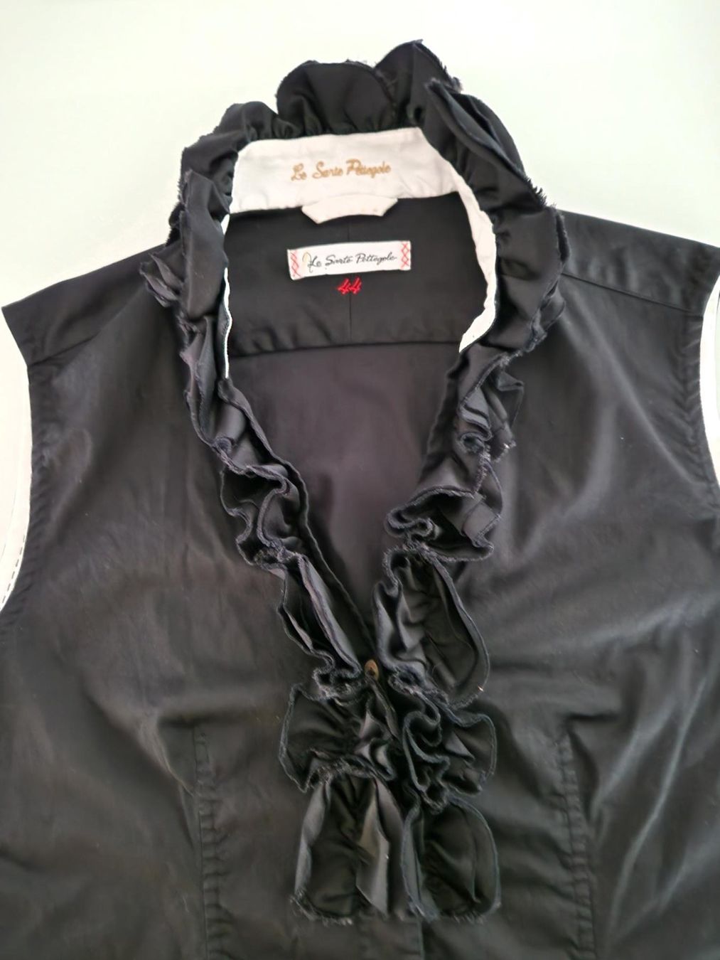 Camicette: Sexy schwarze Bluse, Gr.44, Italien – Usato da Obergösgen venduto da js9_h6hp 8