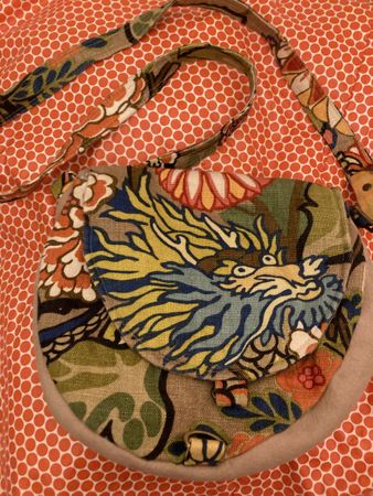 Drachen Stoff Tasche Handmade-Unikat