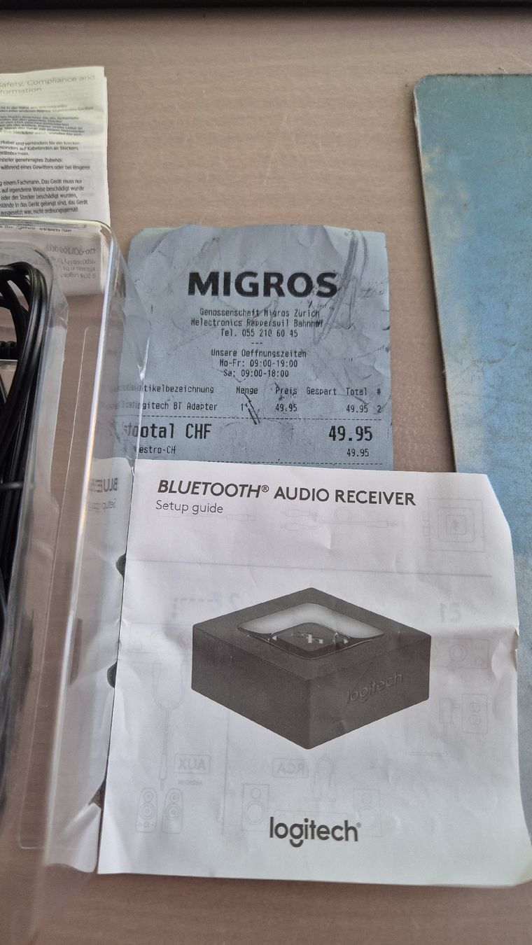 Ricevitori: Logitech Bluetooth Audio Receiver schwarz neuwertig – Nuovo (secondo la descrizione) da Wangen SZ venduto da Dnepr2 2
