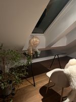 Writing Desk, Black Metal Frame, Used Condition, 120cm