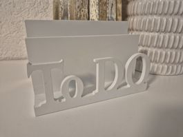 Briefehalter shabby  " To Do " aus Holz weiss