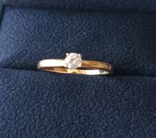 Eleganter Diamantring 0,27 ct – 18K Gold – VS2 – Neu