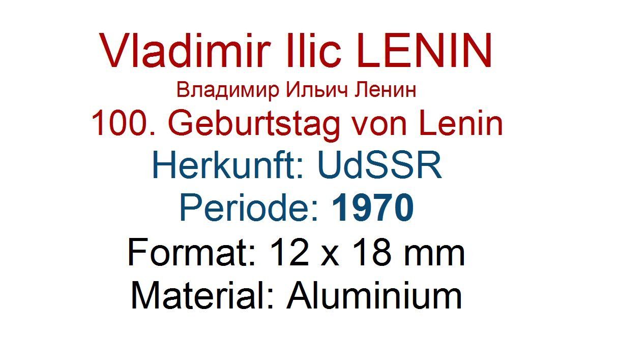 Placchette & Badge: Vladimir Ilic Lenin – Usato da Flamatt venduto da samowarow 1