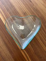 Schüssel - Glas - Herz - 20x20x3 cm