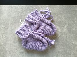 Babyfinkli handgestrickt, Fusslänge: 11cm