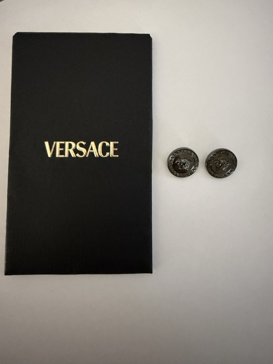Bottoni: 2x VERSACE GUNMETAL BUTTONS KNÖPFE – Nuovo (secondo la descrizione) da Baden venduto da agora_newgeneration