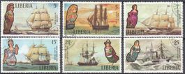 Liberia Sondermarken Schiffe 1972