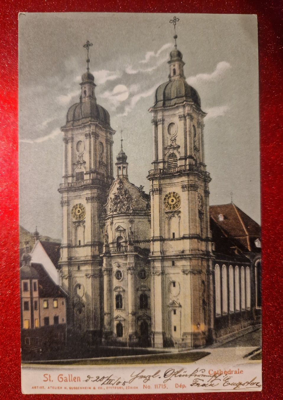 Cartoline postali: St. Gallen Kathedrale 1905 – Usato da Melchnau venduto da Fishel