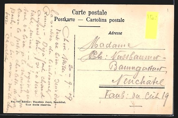 Cartes postales: AK Colombier, Vue générale – D'occasion à Berlin par bartko-reher 1