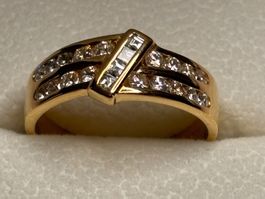 Bague or 18 carats 22 diamants naturels ✨