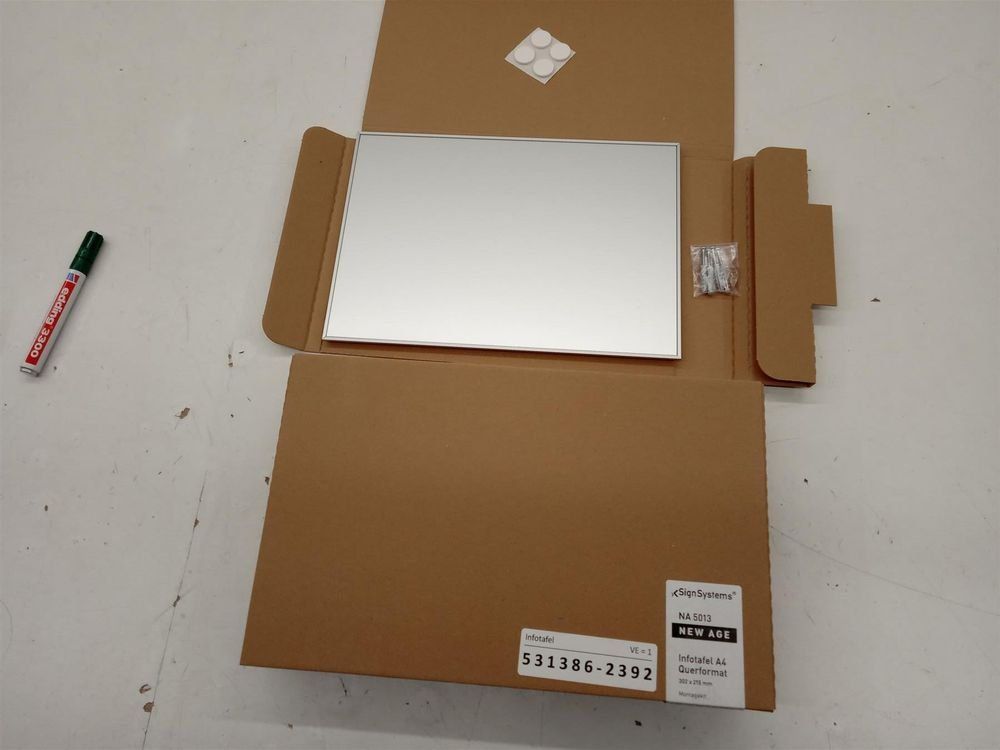 Insegne: 5x Neu SignSystems Infotafel A4 - Querformat Spiegel – Nuovo e nell'imballaggio originale da Wängi venduto da Thurgauer98