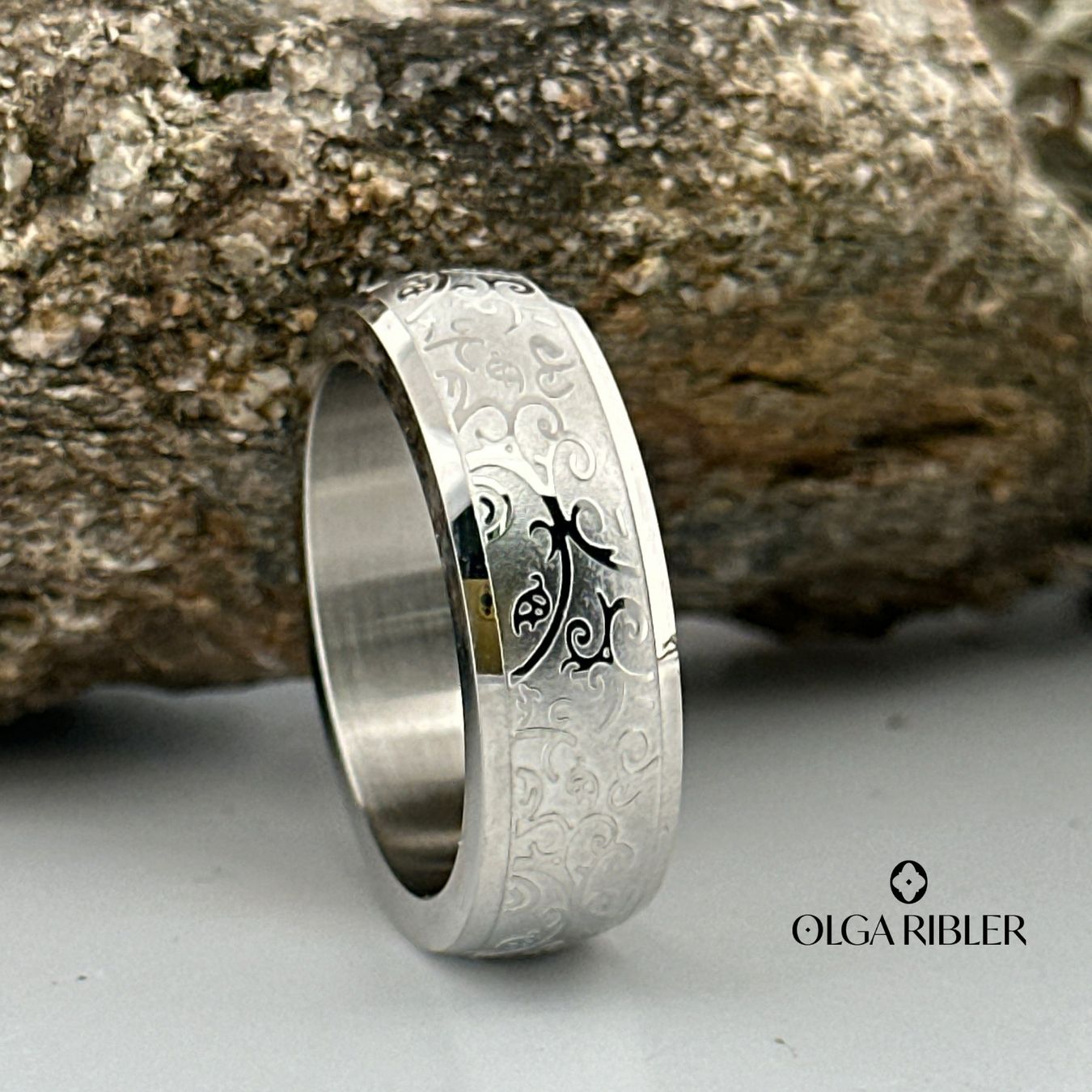 Olga Ribler Ringe: Edelstahl 8 mm  Ring  Grösse 65 – Neu (gemäss Beschreibung) aus Luzern von Schmuckoutlet 5