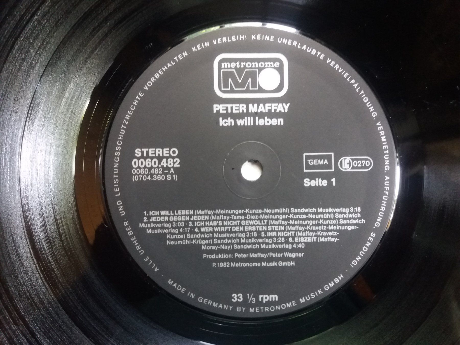 Dischi in vinile: LP (Peter Maffay)  Ich Will Leben – Usato da Meyrin venduto da toutatis 3