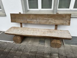 Massive Holzbank, Gartenbank