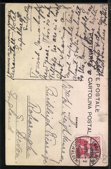 Cartoline postali: Engelberg /OW, Schneefuhre in der Dorstr – Usato da Berlin venduto da bartko-reher 1