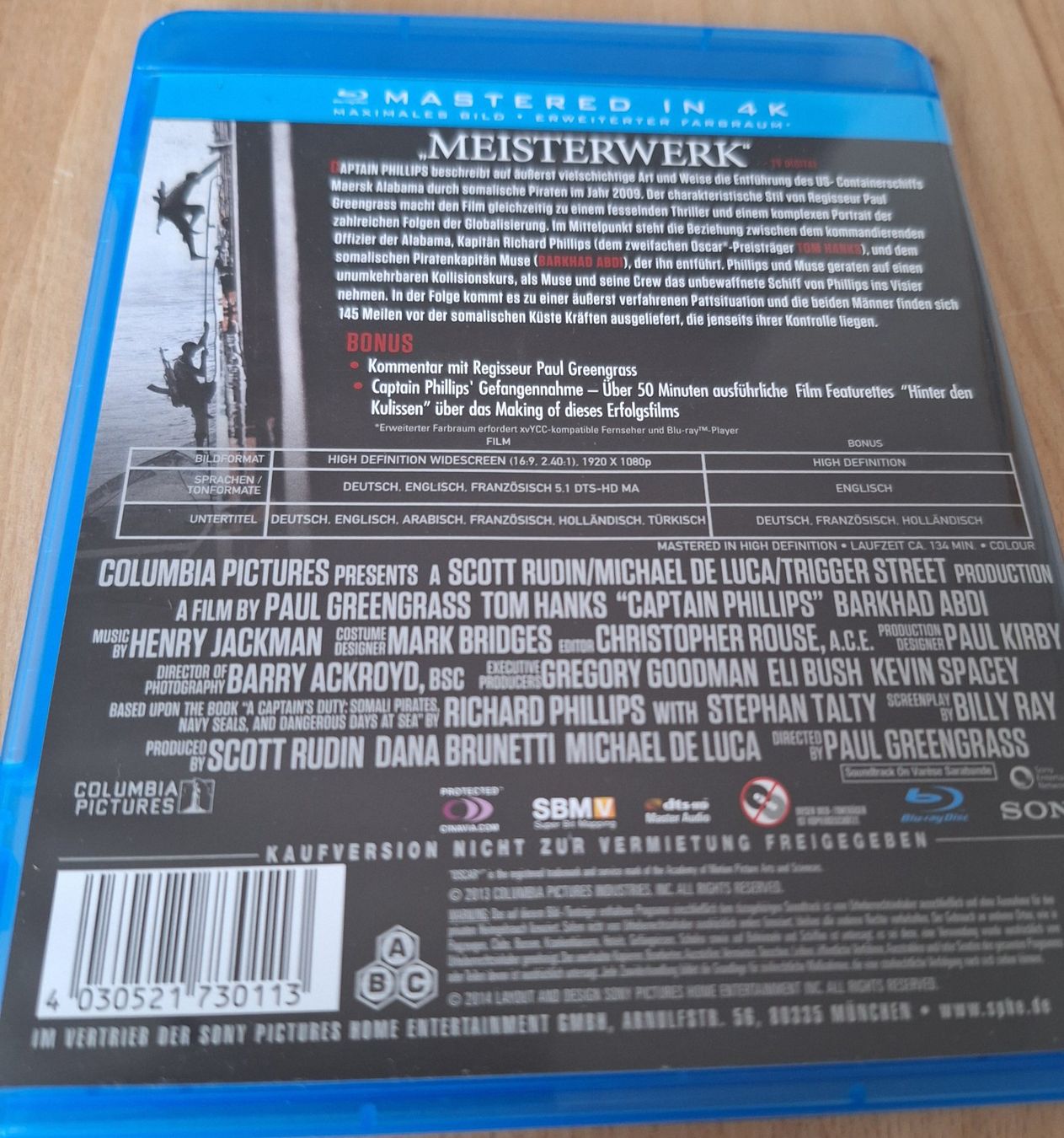 Tutti i DVDs: Captain Phillips - Blu-ray - Tom Hanks - Top Zustand! – Usato da Hedingen venduto da Rosie013 3