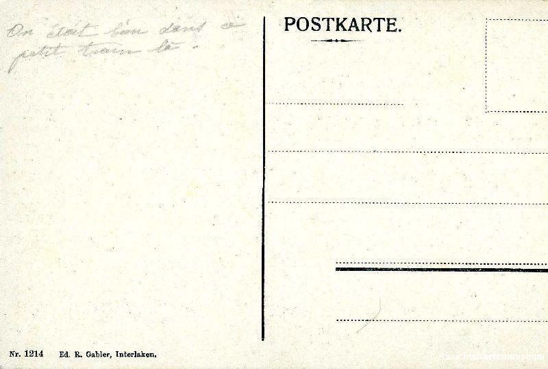 Cartoline postali: Brünigbahn -Passhöhe und Meiringen c1910 – Usato da Emmenbrücke venduto da teestube 1