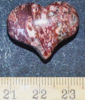 Deko – Heilsteine – R-152 - Leopard Jaspis Herz – 25x20x12mm