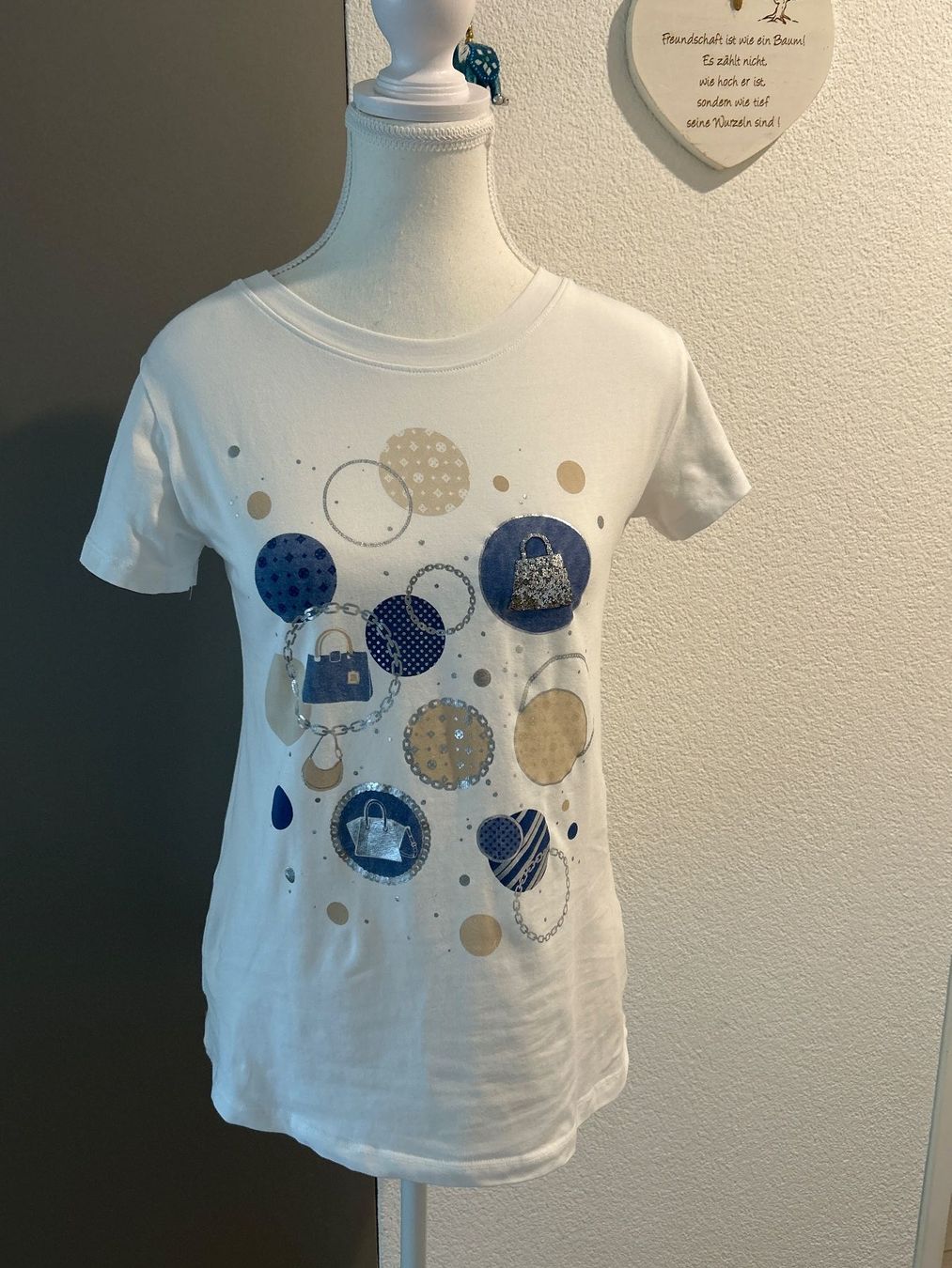 T-shirt: Damen T-Shirt weiss mit Taschendesign – Usato da Brunnen venduto da Nala2929