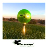 Chromax Top-Qualitäts Golfbälle, Leucht-Folie, 6 Stk Grün