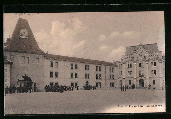 Cartoline postali: AK Yverdon, La Caserne, 1920 – Usato da Berlin venduto da bartko-reher