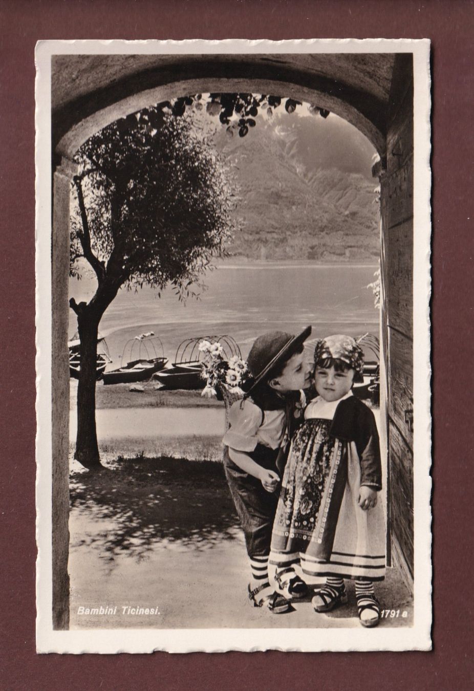Cartoline postali: TICINO - Bambini – Usato da Pully venduto da nicecards